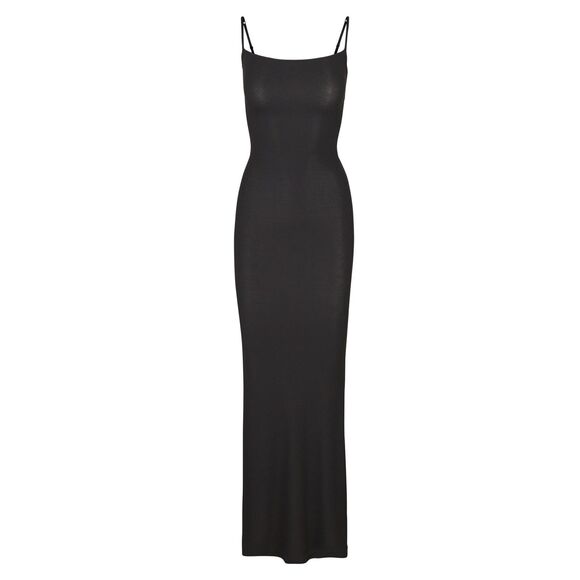 Skims Soft Lounge Long Slip Dress Onyx Size Small - Picture 2 of 12